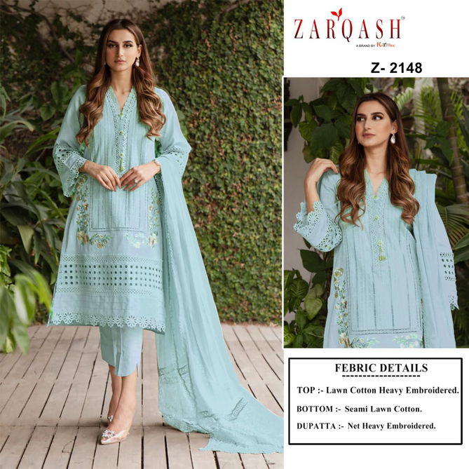 Zarqash Chikankari New Fancy Exclusive Wear Cotton Latest Pakistani Salwar Kameez